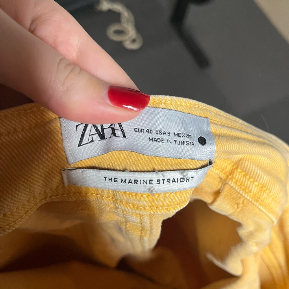 Yellow The Marine Straight Zara Pants - Picture 4 of 4